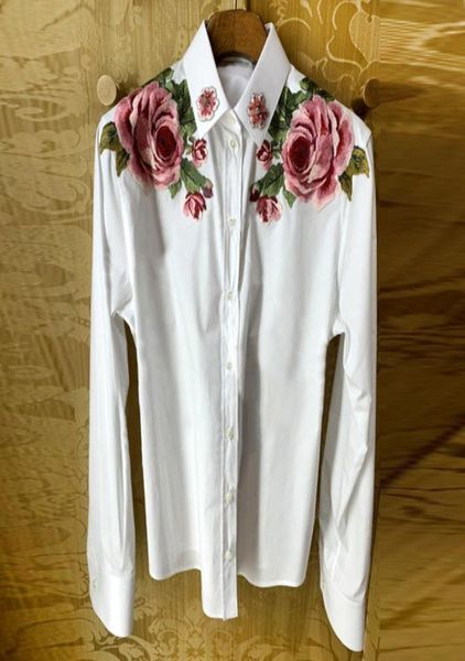 fashion designer women embroidery blouse beaded flowers turn down collar long sleeve party cocktail female white shirt7544135
fashion designer women embroidery blouse beaded flowers turn down collar long sleeve party cocktail female white shirt7544135