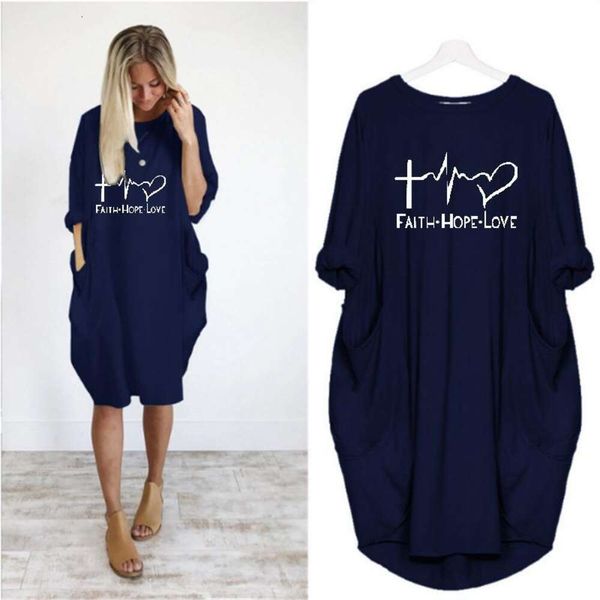womens sell round necklace long sleeves print autumn and winter loose dresses, Black;gray
womens sell round necklace long sleeves print autumn and winter loose dresses, Black;gray