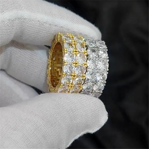 punk hiphop 18k gold designer ring for man party copper double rows aaa cubic zirconia tennis diamond silver mens rings south american trend, Golden;silver
punk hiphop 18k gold designer ring for man party copper double rows aaa cubic zirconia tennis diamond silver mens rings south american trend, Golden;silver