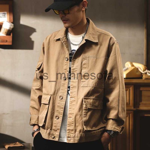 men's jackets oversized m6xl 7xl denim jacket men's autumn new american retro work trend coat loose fitting pure cotton j230811, Black;brown
men's jackets oversized m6xl 7xl denim jacket men's autumn new american retro work trend coat loose fitting pure cotton j230811, Black;brown