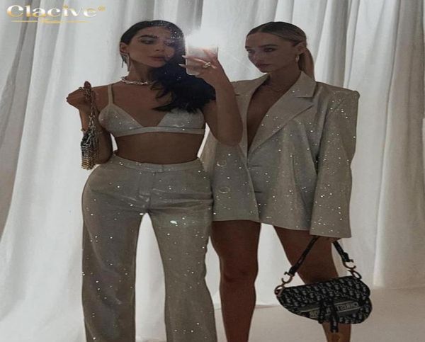 women s two piece pants clacive glitter sleeveless crop set women summer high waist bodycon straight trouser suits 2211183735347, White
women s two piece pants clacive glitter sleeveless crop set women summer high waist bodycon straight trouser suits 2211183735347, White