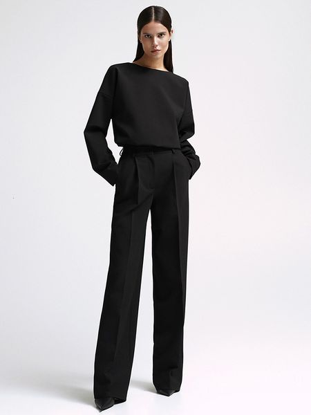 womens two piece pants high quanlity fashion solid color long sleeve straight pant set pece fall wide leg trouser office lady women outfit, White
womens two piece pants high quanlity fashion solid color long sleeve straight pant set pece fall wide leg trouser office lady women outfit, White