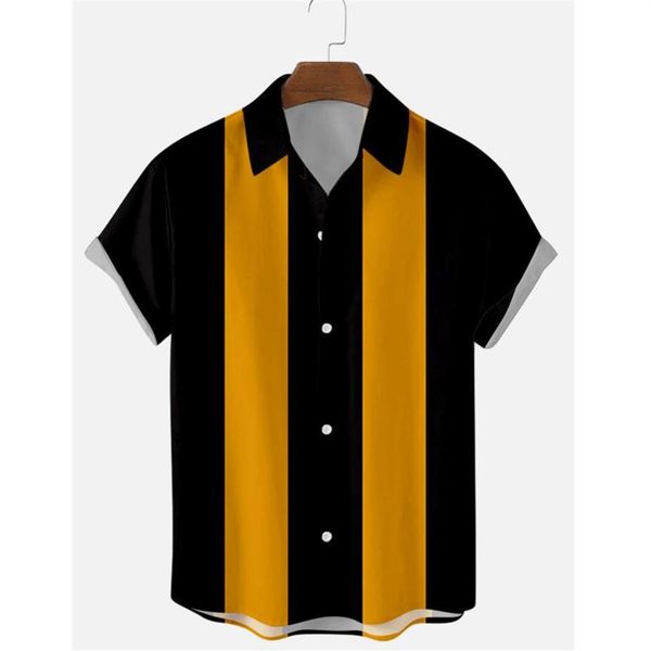 men's casual shirts 2021 summer light bowling men vertical striped printed lapel short sleeve blouse button up shirt241b, White;black
men's casual shirts 2021 summer light bowling men vertical striped printed lapel short sleeve blouse button up shirt241b, White;black