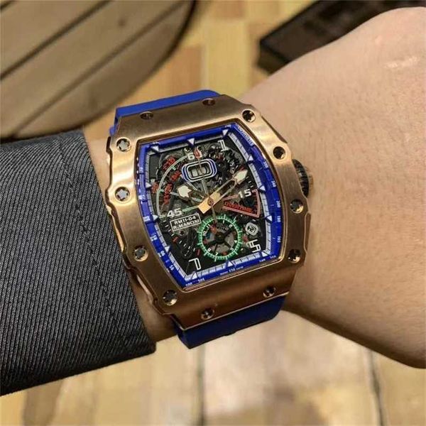 multi-function r ichardes leisure watch personalized business multifunctional calendar mens automatic mechanical 1tb5