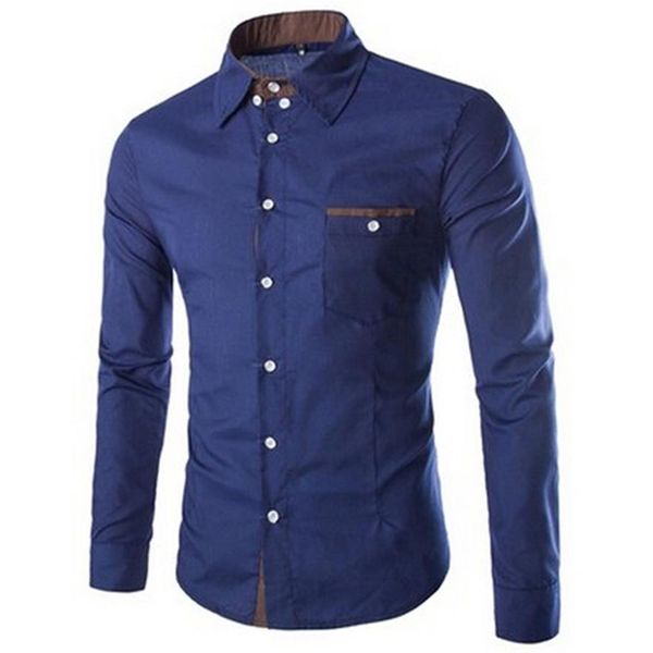 whole- camisa masculina fashion urban single men shirt pocket design simple long-sleeved shirt slim stitching quality280s, White;black
whole- camisa masculina fashion urban single men shirt pocket design simple long-sleeved shirt slim stitching quality280s, White;black