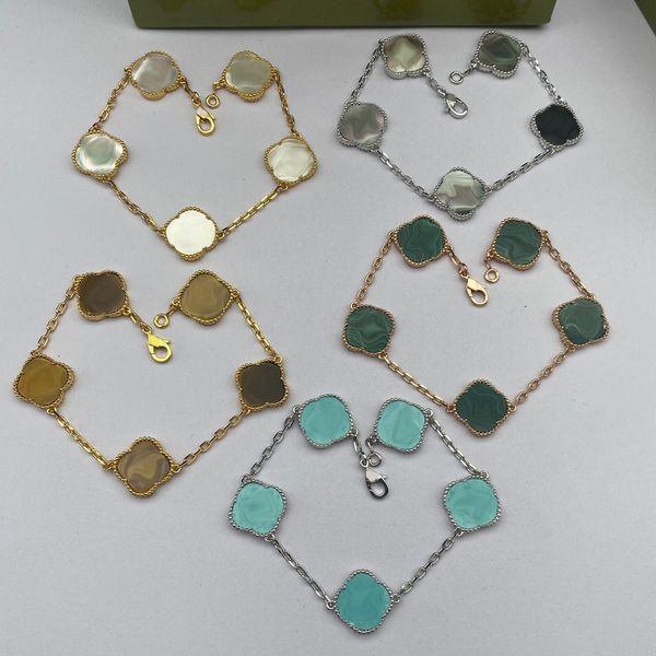 fashion classic 4/four leaf clover charm bracelets flower bracelet chain 18k gold silver agate shell for women wedding mother' day jewe, Golden;silver
fashion classic 4/four leaf clover charm bracelets flower bracelet chain 18k gold silver agate shell for women wedding mother' day jewe, Golden;silver