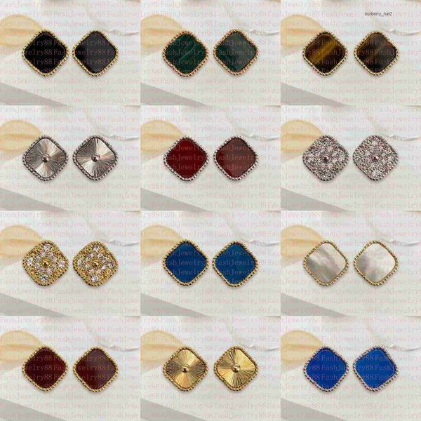 designers vintage 4/four leaf clover charm stud earrings back mother-of-pearl silver 18k gold plated agate for women girls valentine's, Golden
designers vintage 4/four leaf clover charm stud earrings back mother-of-pearl silver 18k gold plated agate for women girls valentine's, Golden
