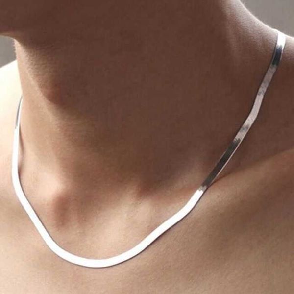 925 sterling silver fine 4mm blade chain necklace for women men luxury wedding party jewelry holiday gifts
925 sterling silver fine 4mm blade chain necklace for women men luxury wedding party jewelry holiday gifts