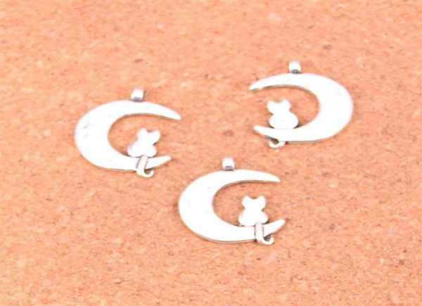 88pcs charms moon cat antique silver plated pendants making diy handmade tibetan silver jewelry 22 18mm282x7005816, Bronze;silver 
88pcs charms moon cat antique silver plated pendants making diy handmade tibetan silver jewelry 22 18mm282x7005816, Bronze;silver