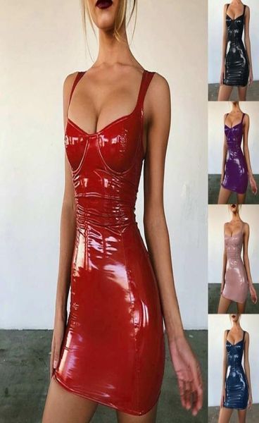 leather summer dress sheath bling women dress latex faux bodycon evening party clubwear strappy mini slim5696225, Black;gray
leather summer dress sheath bling women dress latex faux bodycon evening party clubwear strappy mini slim5696225, Black;gray