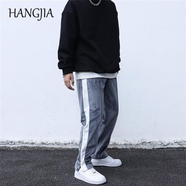 side striped patchwork sweat pants harajuku mens women velour jogger sweatpant high street man fashion velvet wide leg trousers me291v, Black
side striped patchwork sweat pants harajuku mens women velour jogger sweatpant high street man fashion velvet wide leg trousers me291v, Black
