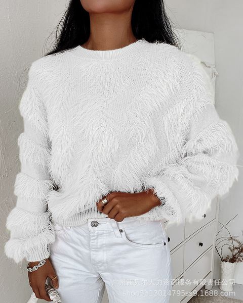 womens sweaters fluffy tassel design long sleeve sweater women y2k autumn winter regular pullovers elegant jumpers 230811, White;black
womens sweaters fluffy tassel design long sleeve sweater women y2k autumn winter regular pullovers elegant jumpers 230811, White;black