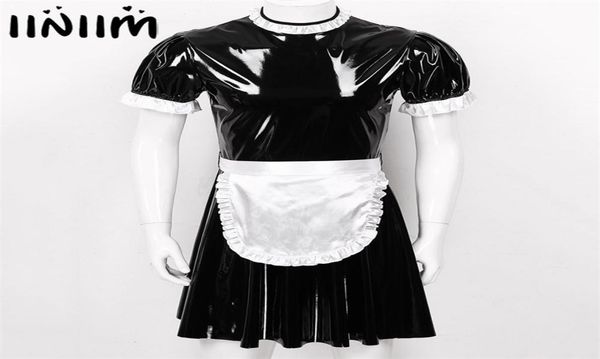 mens male sissy maid dress cosplay costume clubwear short puff sleeve wetlook latex servant uniform flared with apron 2112235077969, Red;black
mens male sissy maid dress cosplay costume clubwear short puff sleeve wetlook latex servant uniform flared with apron 2112235077969, Red;black