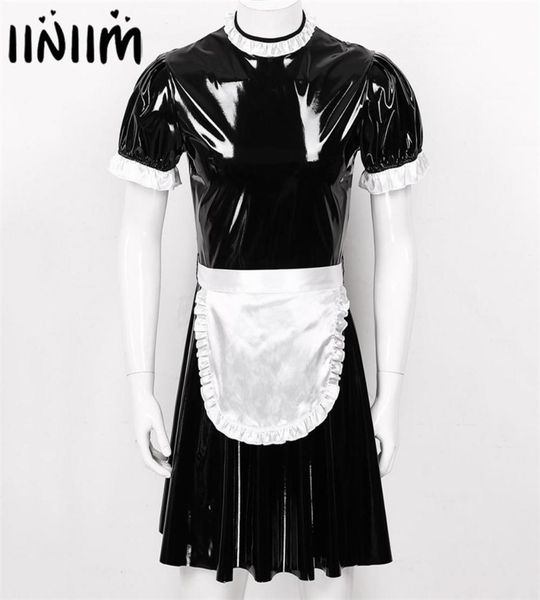mens male sissy maid dress cosplay costume clubwear short puff sleeve wetlook latex servant uniform flared with apron 2112234037517, Red;black
mens male sissy maid dress cosplay costume clubwear short puff sleeve wetlook latex servant uniform flared with apron 2112234037517, Red;black