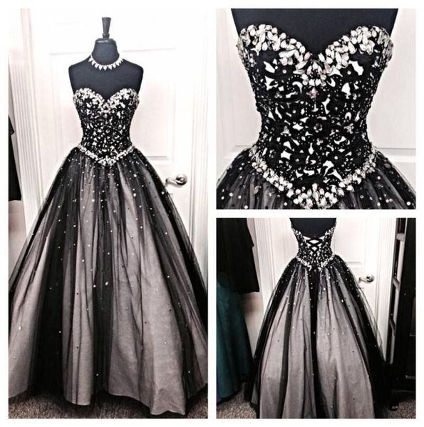 new black and white tulle ball gown evening dresses 2020 crystal beaded rhinestones a line lace up prom dresses runway red carpet 6427271, Black;red
new black and white tulle ball gown evening dresses 2020 crystal beaded rhinestones a line lace up prom dresses runway red carpet 6427271, Black;red