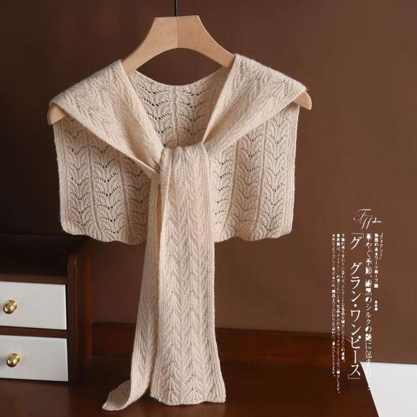 1000% high end pure wool shirts knitted hollowed out shawl womens spring and autumn matching shirt shoulder knot, White
1000% high end pure wool shirts knitted hollowed out shawl womens spring and autumn matching shirt shoulder knot, White