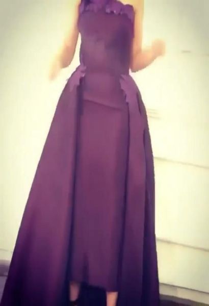2017 purple sheath party dresses with overskirts strapless sheath satin dresses with short train prom gowns1964523, Black
2017 purple sheath party dresses with overskirts strapless sheath satin dresses with short train prom gowns1964523, Black