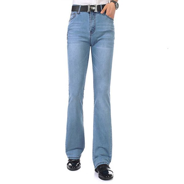 men's jeans summer thin fabric business casual mid waist semi flared bell bottom flare denim trousers 230810, Blue
men's jeans summer thin fabric business casual mid waist semi flared bell bottom flare denim trousers 230810, Blue
