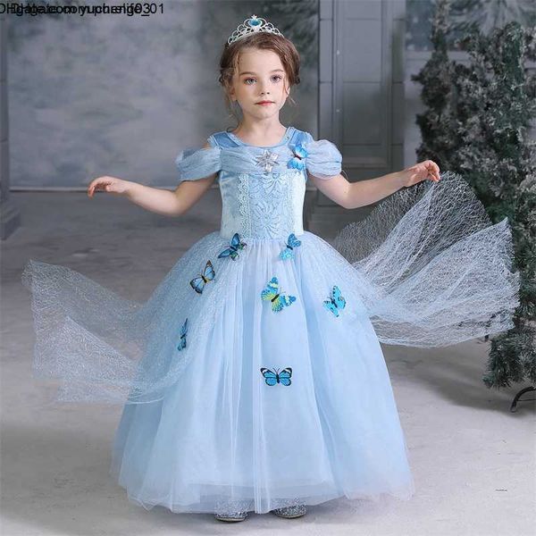 kids clothing cinderella cosplay princess costume children fancy christening dresses, White
kids clothing cinderella cosplay princess costume children fancy christening dresses, White