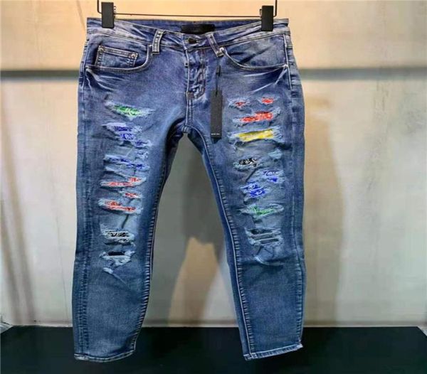 21ss luxurys designer pattern hole style mens jeans classics brand designers blue slimleg painted motorcycle moto biker quali5496814
21ss luxurys designer pattern hole style mens jeans classics brand designers blue slimleg painted motorcycle moto biker quali5496814