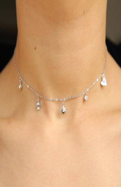 wholelovely girl women jewelry lucky symbol charm necklace evil eye hamsa hand sun cz drop elegance 925 sterling silver choke3299555
wholelovely girl women jewelry lucky symbol charm necklace evil eye hamsa hand sun cz drop elegance 925 sterling silver choke3299555