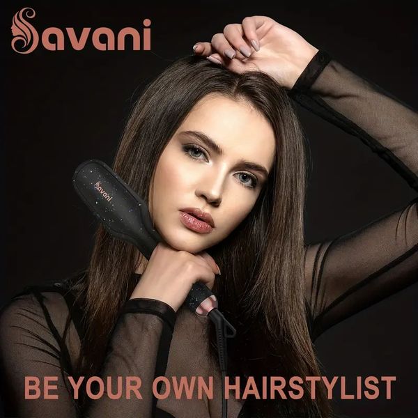 straighten & style your hair effortlessly with savani hair straightener brush, Black
straighten & style your hair effortlessly with savani hair straightener brush, Black