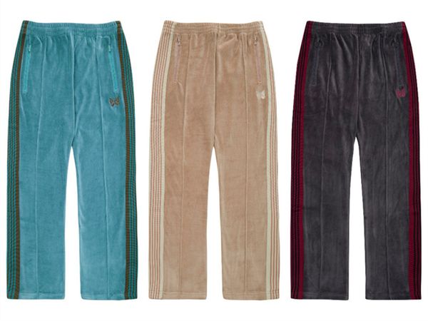 mens pants fw velvet stripe needles sweatpants men women 1 quality embroidery butterfly trousers awge 230810, Black
mens pants fw velvet stripe needles sweatpants men women 1 quality embroidery butterfly trousers awge 230810, Black