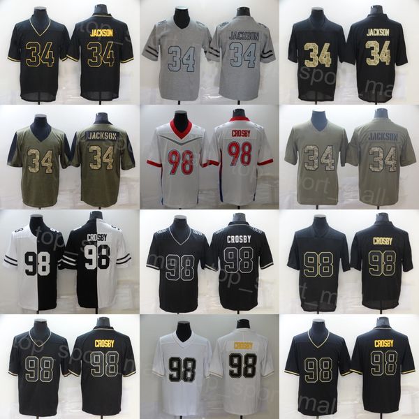 mans football 98 maxx crosby jersey 34 bo jackson embroidery and sewing olive salute to service camo hemp grey for sport fans vapor untoucha, Black;red
mans football 98 maxx crosby jersey 34 bo jackson embroidery and sewing olive salute to service camo hemp grey for sport fans vapor untoucha, Black;red