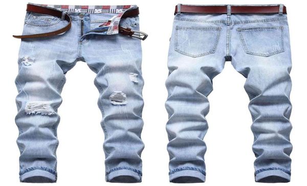 designers men s clothing mens jeans loose multi hole light blue waist non elastic small straight pants8068220
designers men s clothing mens jeans loose multi hole light blue waist non elastic small straight pants8068220