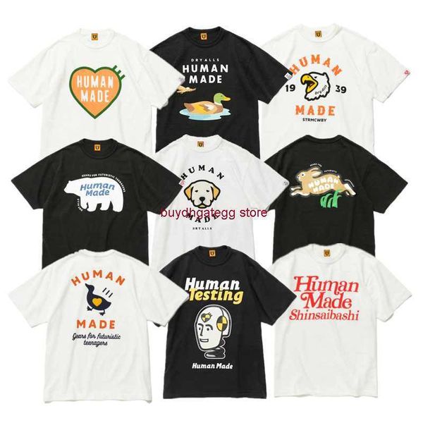 z716 men and women trend t-shirt fashion brand human made slub cotton round neck loose cartoon animal print short sleeve, White;black
z716 men and women trend t-shirt fashion brand human made slub cotton round neck loose cartoon animal print short sleeve, White;black