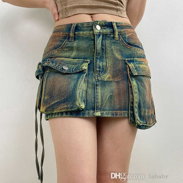 y2k vintage cargo denim skirt with pocket 2023 fashion tie dyed streetwear mini skirts girls spliced irregular high waist slim fit jeans sho, Black
y2k vintage cargo denim skirt with pocket 2023 fashion tie dyed streetwear mini skirts girls spliced irregular high waist slim fit jeans sho, Black