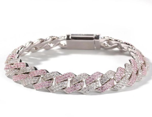 white pink cubic zirconia ice out two tone link chain bracelets can open lock women men bling cz rapper jewelry9274635, Black
white pink cubic zirconia ice out two tone link chain bracelets can open lock women men bling cz rapper jewelry9274635, Black