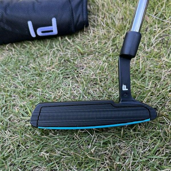 

Free shipping golf clubs Men's right hand golf putter black and blue straight head cover with LOGO