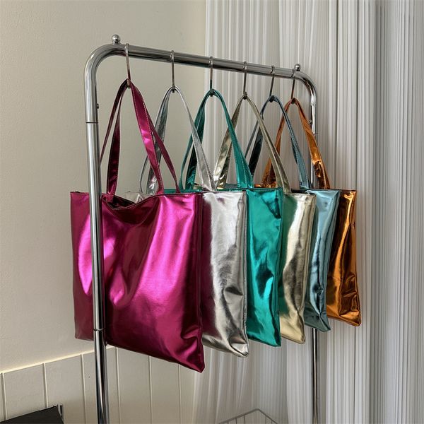 evening bags fashion women luxury shiny glossy patent leather large tote bag ladies pink shopper shoulder bag 230811
evening bags fashion women luxury shiny glossy patent leather large tote bag ladies pink shopper shoulder bag 230811