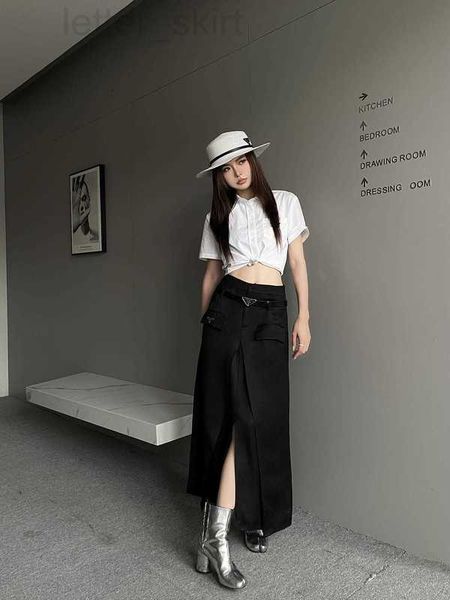 skirts designer p family 23 early autumn new fashion classic triangle mark split design high waist slim versatile half dress 0ght, Black
skirts designer p family 23 early autumn new fashion classic triangle mark split design high waist slim versatile half dress 0ght, Black