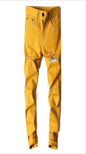 men skinny jeans yellow denim jean pants good quality men stretch slim long jeans high street style fashion8175459, Blue
men skinny jeans yellow denim jean pants good quality men stretch slim long jeans high street style fashion8175459, Blue