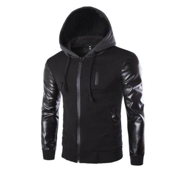 winter jacket men pu leather patchwork men039s jackets punk style autumn fashion coats men outerwear hooded male clothing 6281805, Black;brown
winter jacket men pu leather patchwork men039s jackets punk style autumn fashion coats men outerwear hooded male clothing 6281805, Black;brown