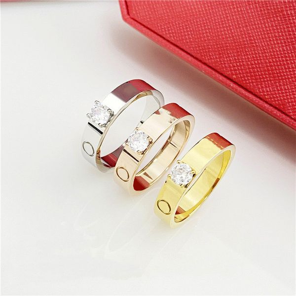 single diamond ring love couple ring wedding ring design high end women's jewelry, Silver
single diamond ring love couple ring wedding ring design high end women's jewelry, Silver