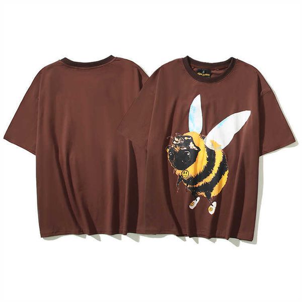 2023 spring/summer trendy brand drew smiling face bee print high street loose casual round neck short sleeve t-shirt, White;black
2023 spring/summer trendy brand drew smiling face bee print high street loose casual round neck short sleeve t-shirt, White;black