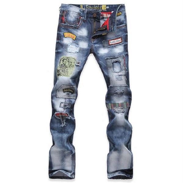 product men's jean trousers trend washing cotton jeans with holes slim fit cowboy male pants clothing308p, Blue
product men's jean trousers trend washing cotton jeans with holes slim fit cowboy male pants clothing308p, Blue