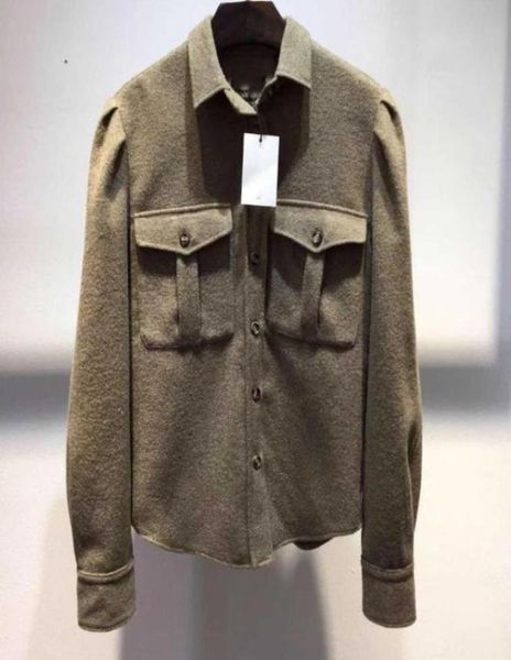 florrie wool blend overshirt turn down collar long sleeves with puff shoulder chest pockets fashion shirts 8539271, White
florrie wool blend overshirt turn down collar long sleeves with puff shoulder chest pockets fashion shirts 8539271, White