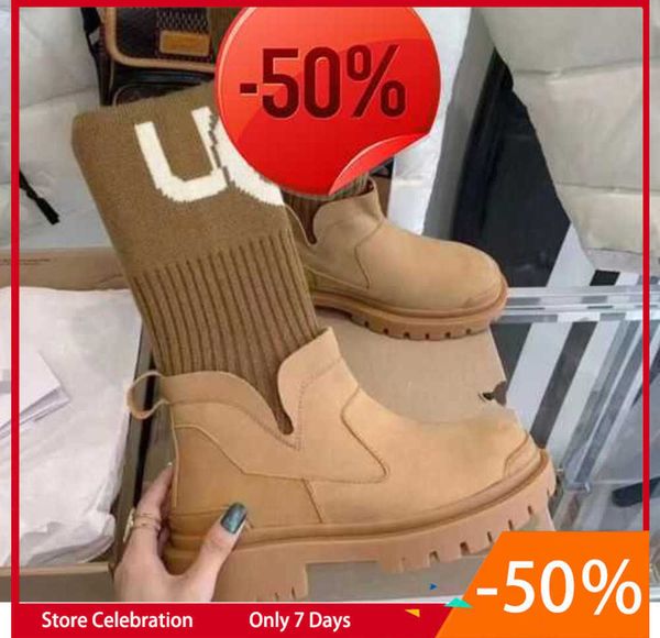 boots women's fashion snow boots thick soled elastic knitting stitching warm socks martin middle platform boots99, Black
boots women's fashion snow boots thick soled elastic knitting stitching warm socks martin middle platform boots99, Black