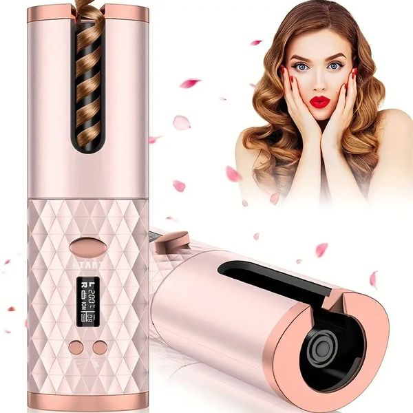 cordless automatic curler: 6 temperature settings, timer, portable & rechargeable, fast heating & automatic shutoff
cordless automatic curler: 6 temperature settings, timer, portable & rechargeable, fast heating & automatic shutoff