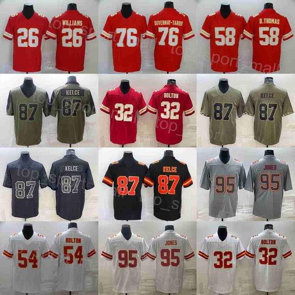 men football 95 chris jones jerseys 87 travis kelce 32 nick bolton 58 derrick thomas 26 chris williams vintage army green salute to service, Black;red
men football 95 chris jones jerseys 87 travis kelce 32 nick bolton 58 derrick thomas 26 chris williams vintage army green salute to service, Black;red