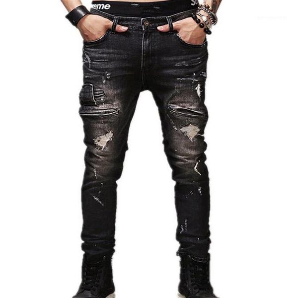 jeans male new fashion robins hole jeans pants men trousers straight pants designer 49w, Blue
jeans male new fashion robins hole jeans pants men trousers straight pants designer 49w, Blue