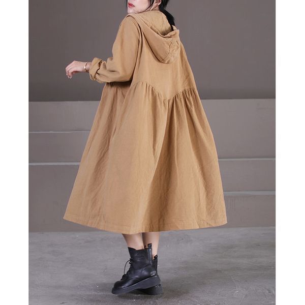 women's trench coats autumn coat for women 2023 spring korean version loose large size hooded pleated stitch mid length windbreaker t10, Tan;black
women's trench coats autumn coat for women 2023 spring korean version loose large size hooded pleated stitch mid length windbreaker t10, Tan;black