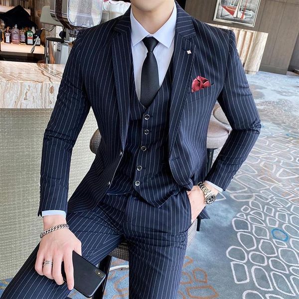 brand men 3 piece suit jacket pant vest 2021 business slim suits sets wedding dress mens plaid formal wear men's & blazers285g, White;black
brand men 3 piece suit jacket pant vest 2021 business slim suits sets wedding dress mens plaid formal wear men's & blazers285g, White;black