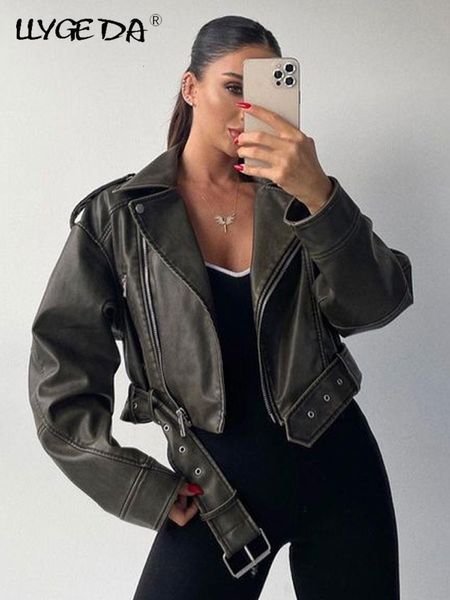women's jacket's leather jacket bomber belt gradient washed coats vintage turn down collar zipper short coat female casual spring, Black;brown
women's jacket's leather jacket bomber belt gradient washed coats vintage turn down collar zipper short coat female casual spring, Black;brown