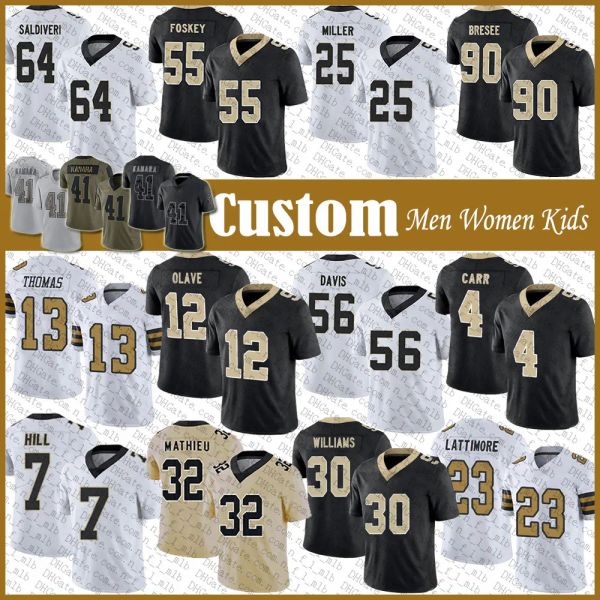custom 4 derek carr chris olave football jersey alvin kamara tyrann mathieu marshon lattimore jamaal williams michael thomas taysom hill bry, Black;red
custom 4 derek carr chris olave football jersey alvin kamara tyrann mathieu marshon lattimore jamaal williams michael thomas taysom hill bry, Black;red