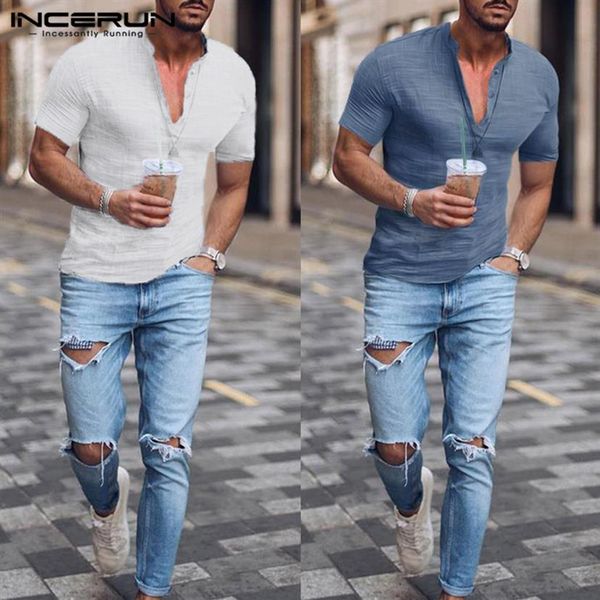 summer fashion men shirt cotton henley collar streetwear 2020 short sleeve slim fit social business shirt men camisa 5xl285j, White;black
summer fashion men shirt cotton henley collar streetwear 2020 short sleeve slim fit social business shirt men camisa 5xl285j, White;black